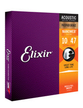 Load image into Gallery viewer, Elixir Acoustic Guitar Strings - Phosphor Bronze with NANOWEB® Coating