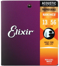 Load image into Gallery viewer, Elixir Acoustic Guitar Strings - Phosphor Bronze with NANOWEB® Coating