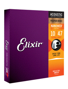 Elixir Acoustic Strings - Phosphor Bronze with NANOWEB® Coating