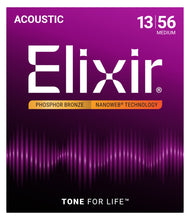 Load image into Gallery viewer, Elixir Acoustic Guitar Strings - Phosphor Bronze with NANOWEB® Coating