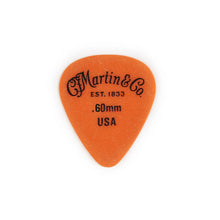Load image into Gallery viewer, Martin Delrin Guitar Pick Pack 18A0153 ORANGE - .60MM - 12 Pack