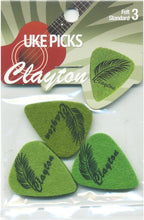 Load image into Gallery viewer, Clayton Felt Ukulele Felt Pick Leaf - UKL-3 Leaves - 3 Pack