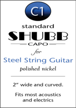 Load image into Gallery viewer, Shubb Standard C1 Acoustic &amp; Electric Steel String Guitar Capo | Polished Nickel