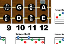 Load image into Gallery viewer, Dobro A Tuning Fretboard, Chord &amp; Rolls Poster