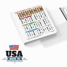 Load image into Gallery viewer, Lap Steel C6 Scale &amp; Fretboard Chart | Double-Sided Laminated Reference | 8.5" x 11" Instructional Guide for C6 Tuning (C-E-G-A-C-E)