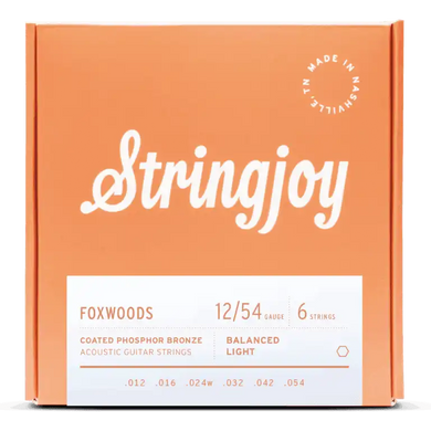 Stringjoy Foxwoods | Light Gauge (12-54) Coated Phosphor Bronze Acoustic Guitar Strings