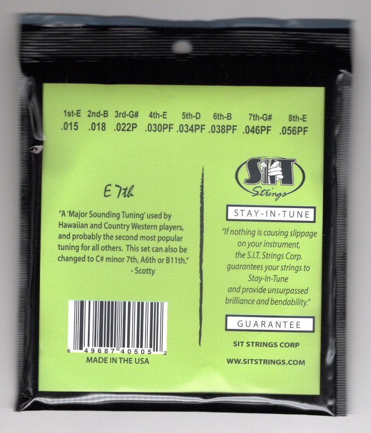 S.I.T. Lap Steel Guitar Strings | E7th 8 String (15-56) SC8E7TH