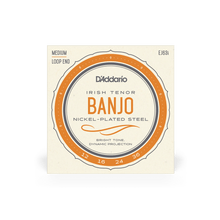 Load image into Gallery viewer, D'Addario Irish Tenor Banjo Strings | EJ63i 4 String Medium Loop End Nickel (12-36)