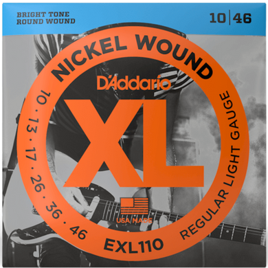 D'Addario EXL110 XL Nickel Wound Electric Guitar Strings - .010-.046 Regular Light
