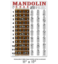 Load image into Gallery viewer, Mandolin Fretboard and Chord Poster