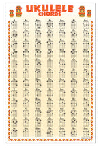 Load image into Gallery viewer, Ukulele 84 Chord Tribal Poster
